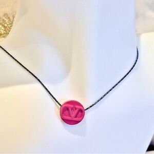 Valentino Garavani V Logo Necklace